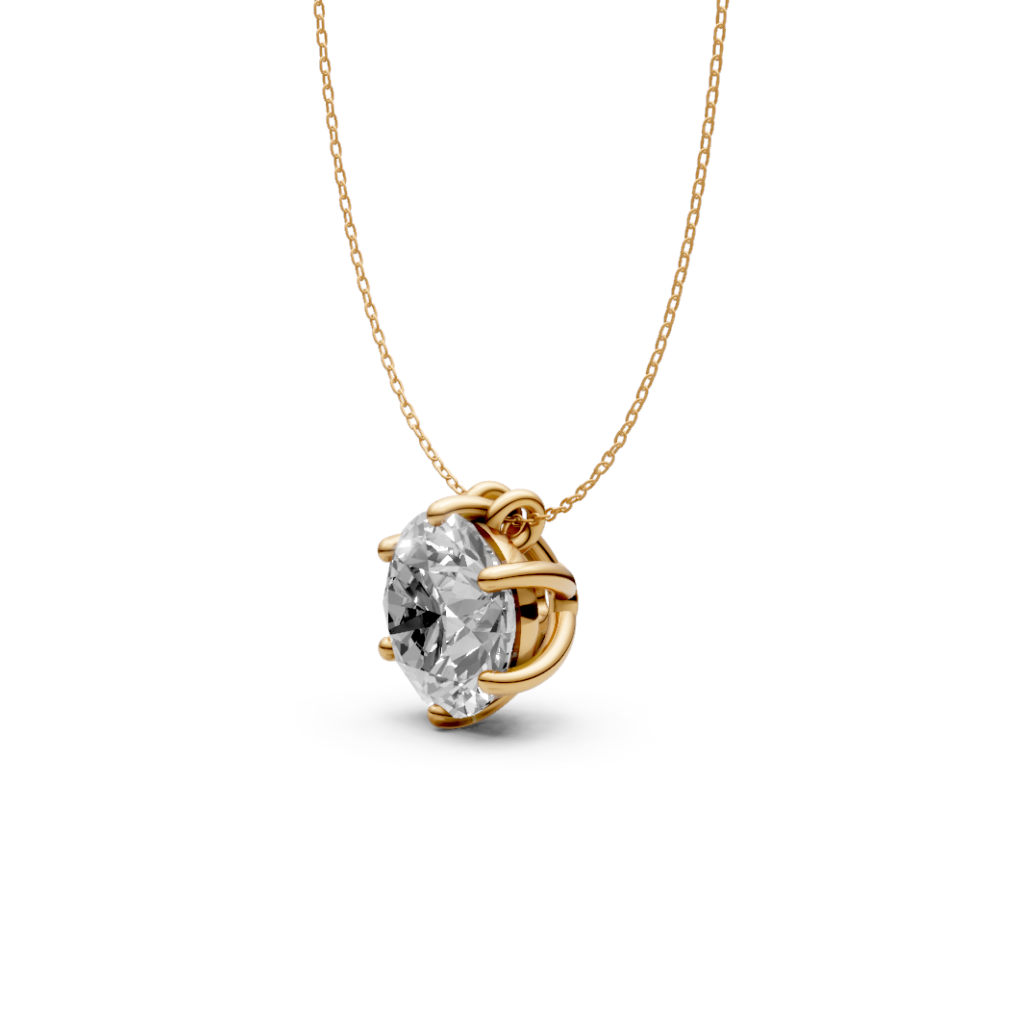 Lab-Grown Diamond Pendant in 18KT Gold | IGI Certified