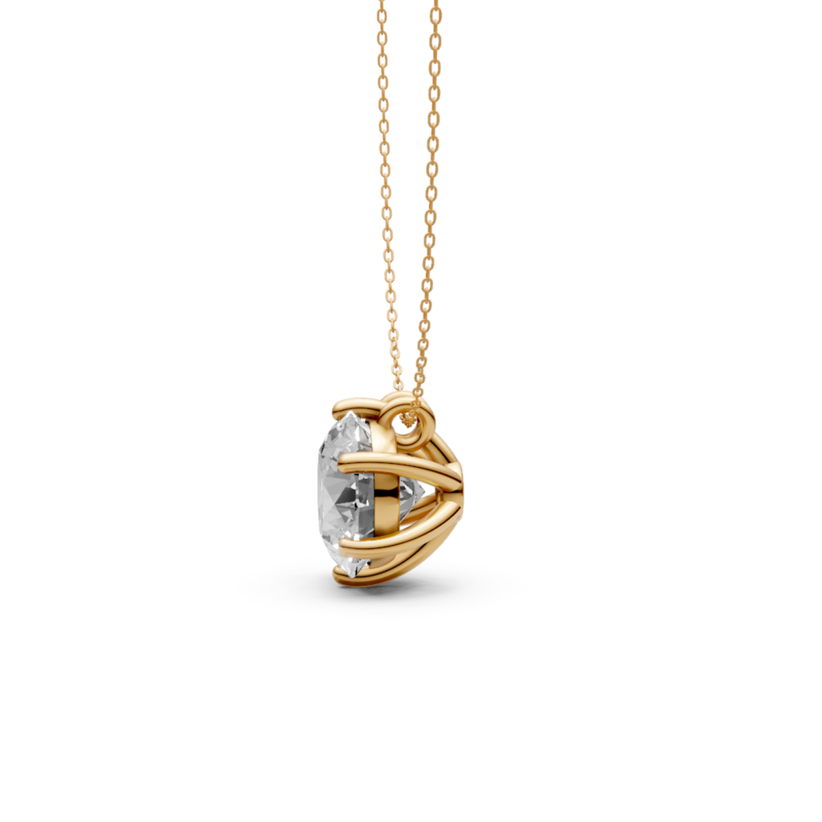 Lab-Grown Diamond Pendant in 18KT Gold | IGI Certified