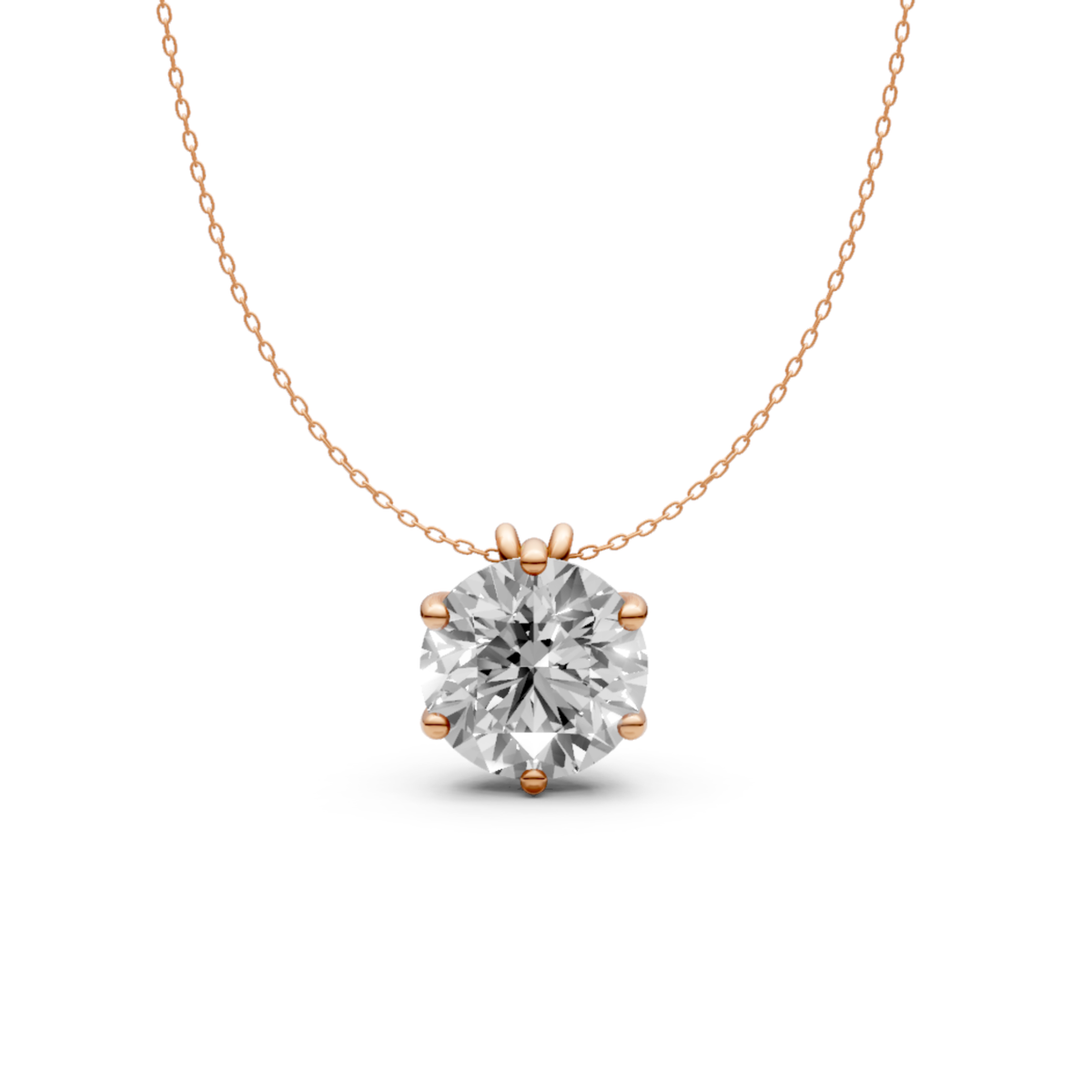 Lab-Grown Diamond Pendant in 18KT Gold | IGI Certified