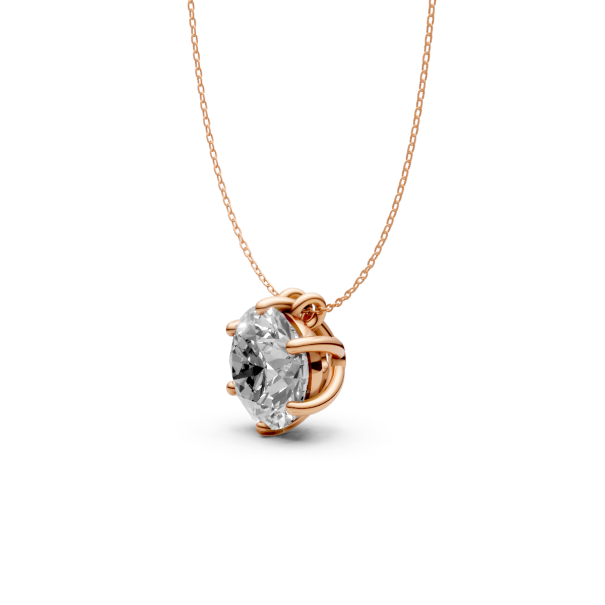 Lab-Grown Diamond Pendant in 18KT Gold | IGI Certified