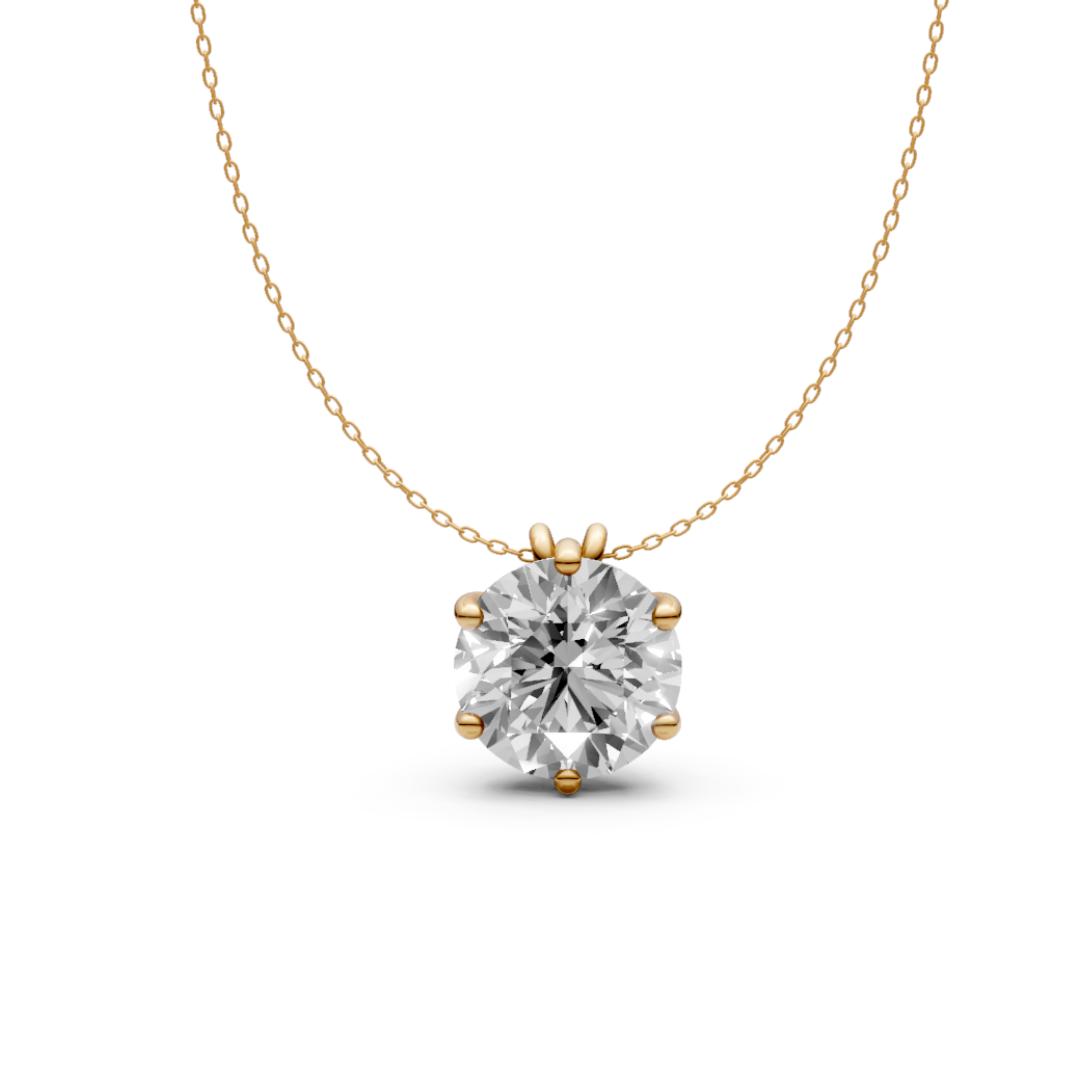 Lab-Grown Diamond Pendant in 18KT Gold | IGI Certified