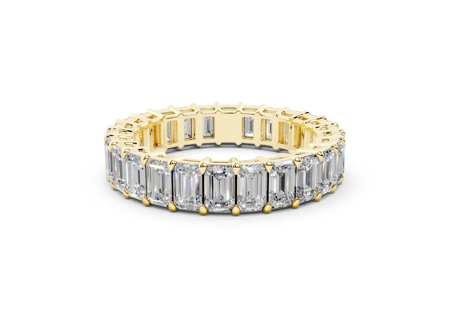 Emerald Cut Eternity Band