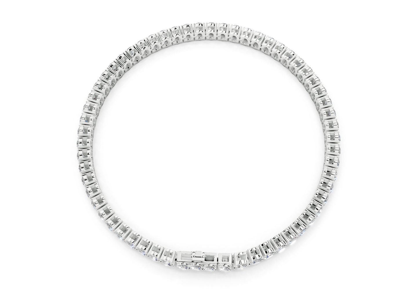 12 Carat 18K Gold Classic Oval Cut Lab Grown Diamond Tennis Bracelet