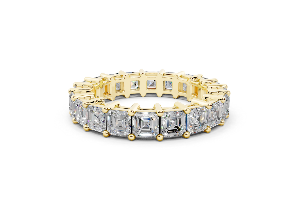 Asscher Cut Classic Slim Diamond Eternity Ring