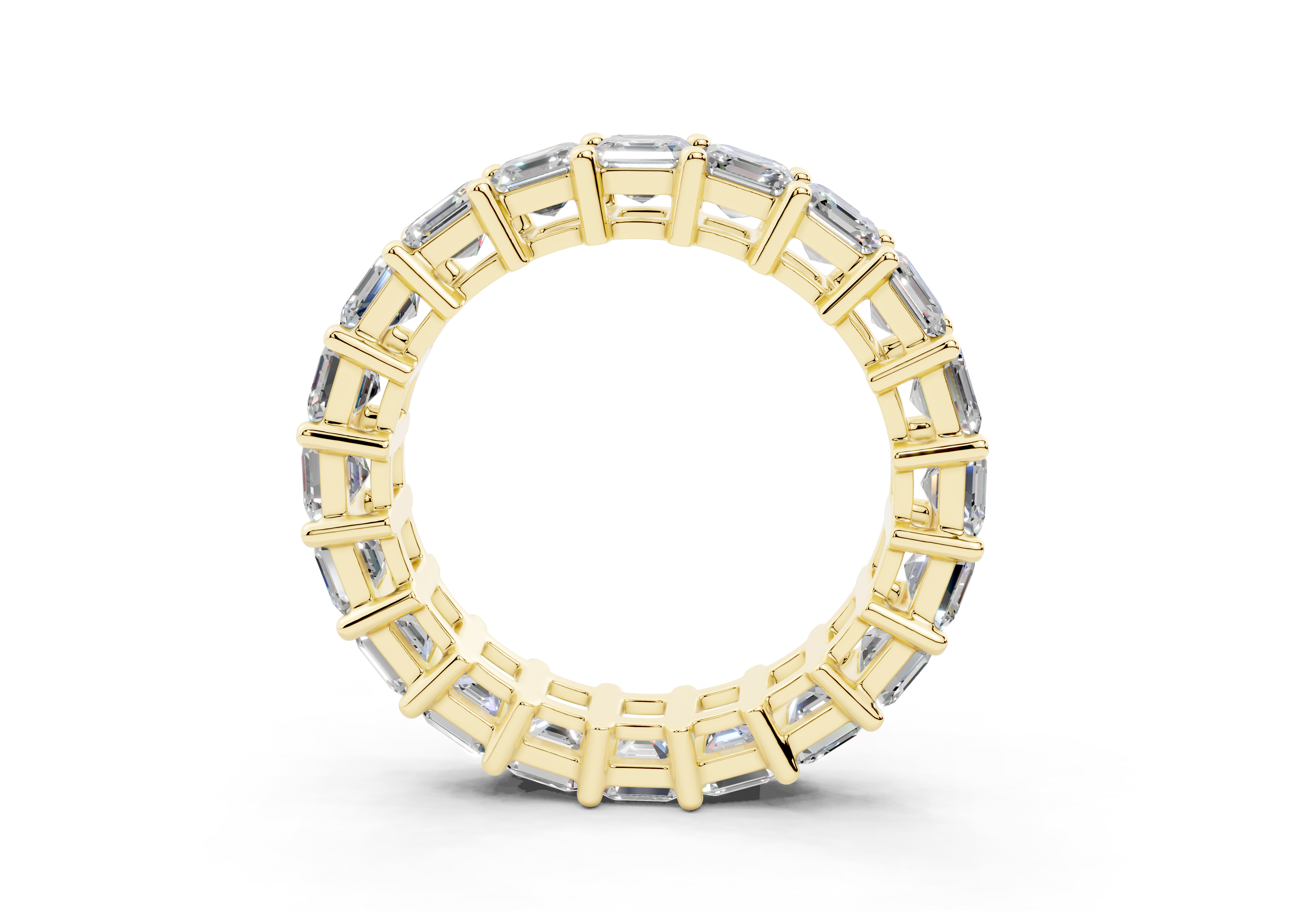 Asscher Cut Classic Slim Diamond Eternity Ring