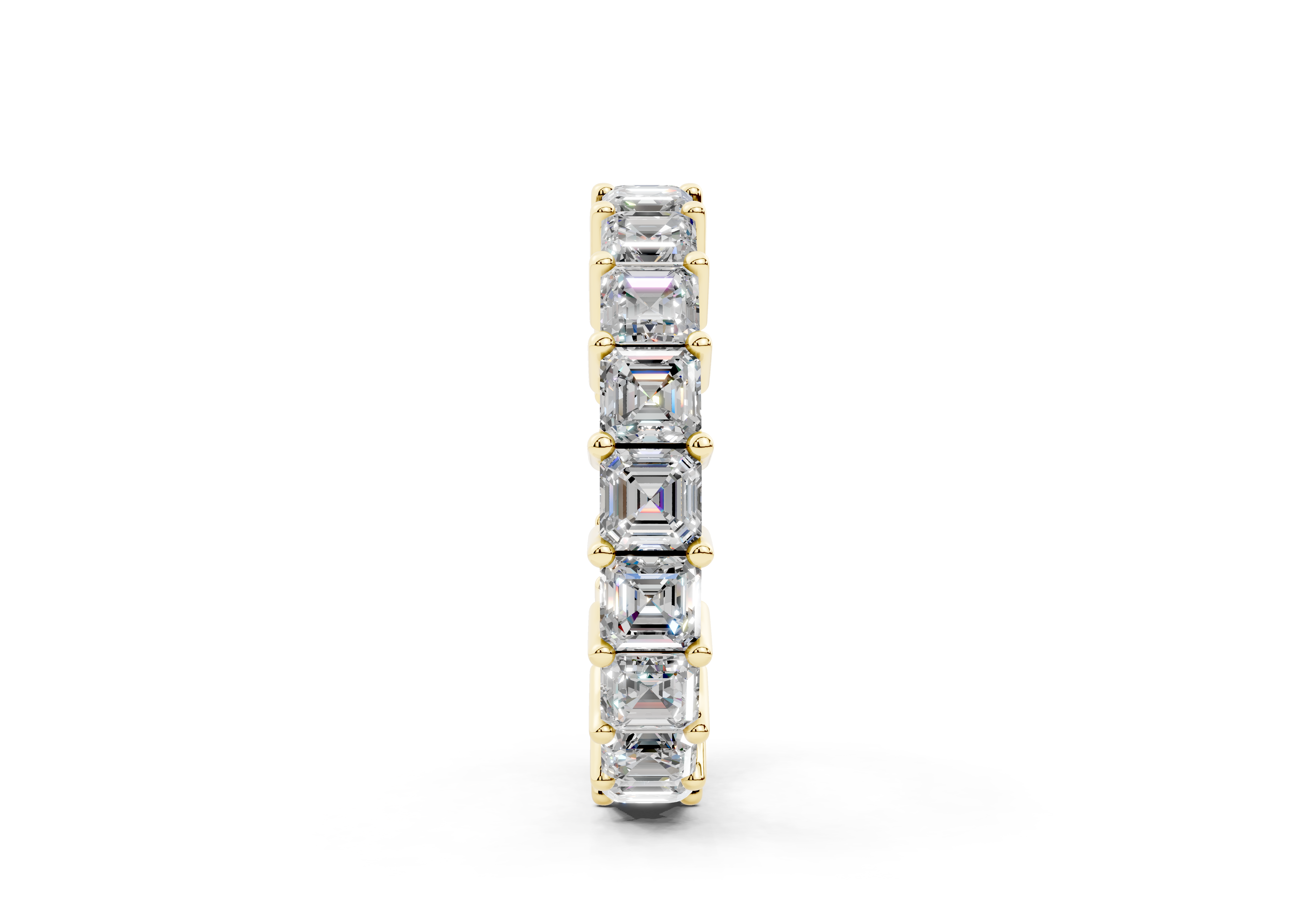 Asscher Cut Classic Slim Diamond Eternity Ring