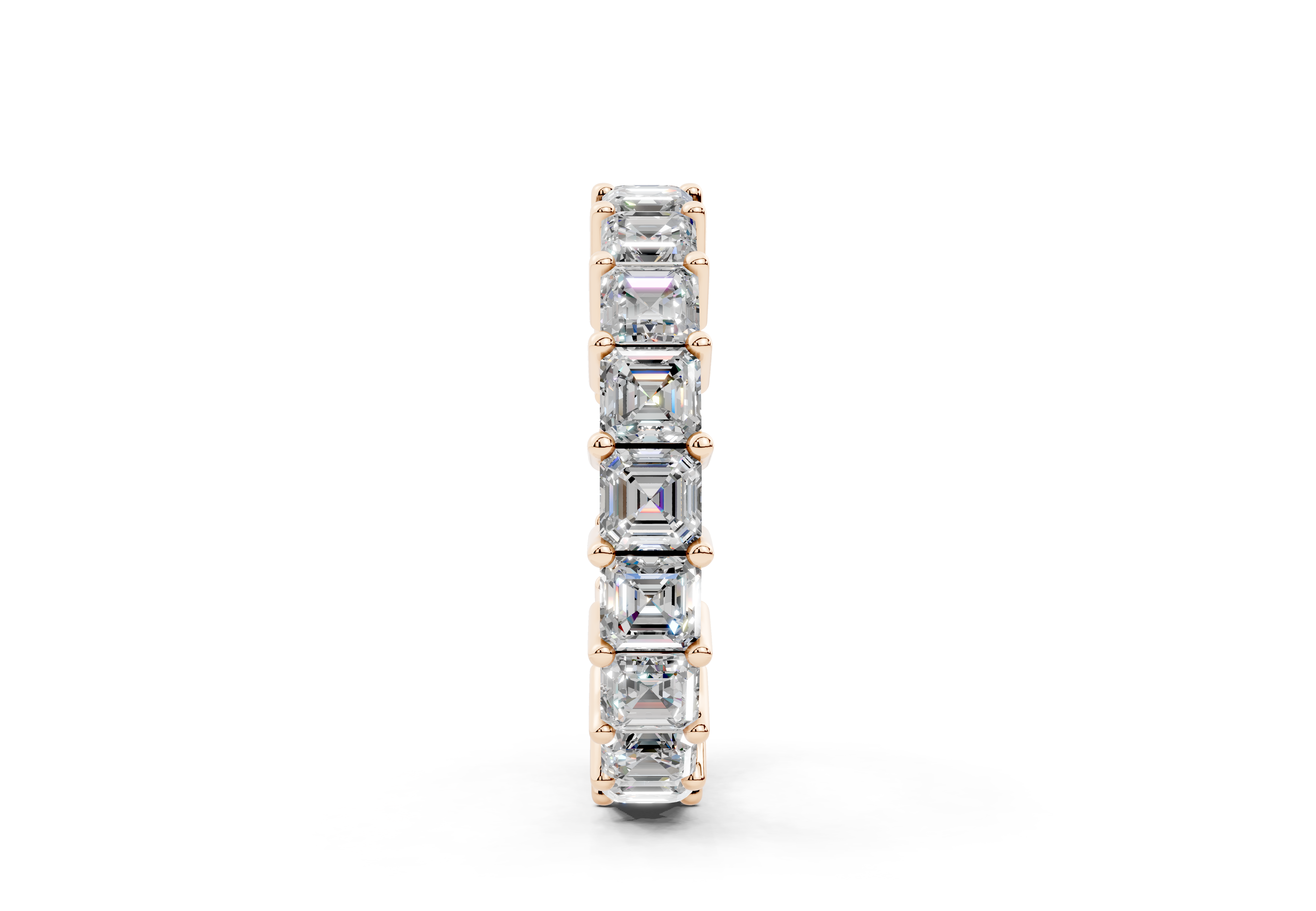 Asscher Cut Classic Slim Diamond Eternity Ring