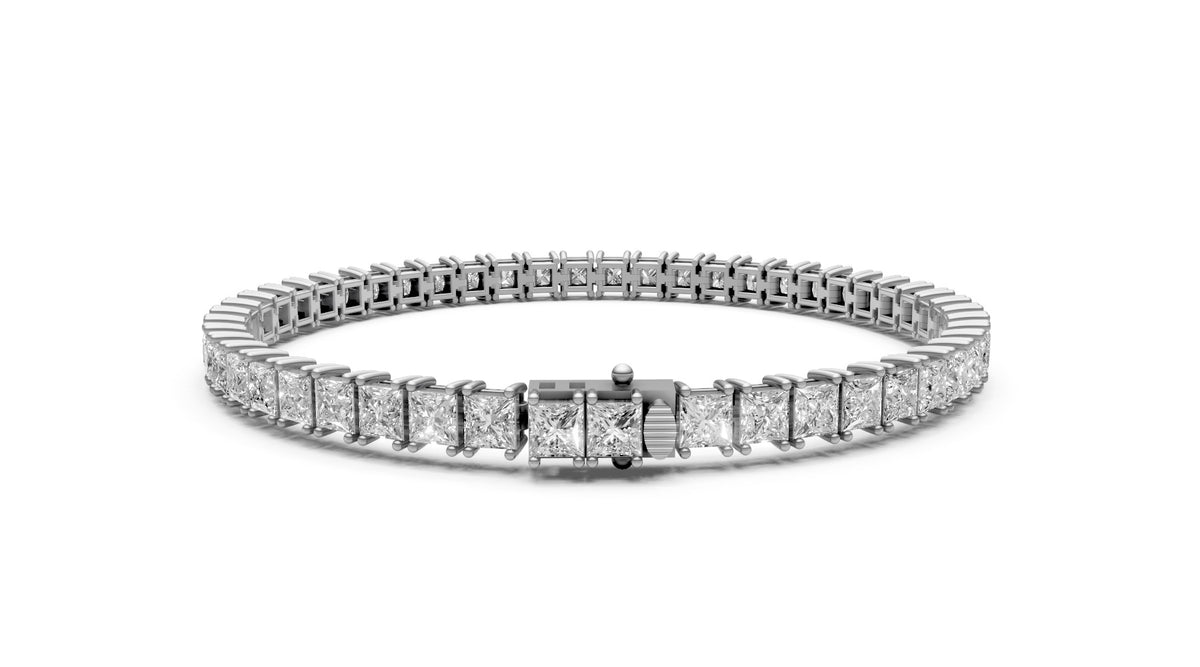 Princess Diamond Bracelet 7.3ct | Bracelets | The Carat Lab