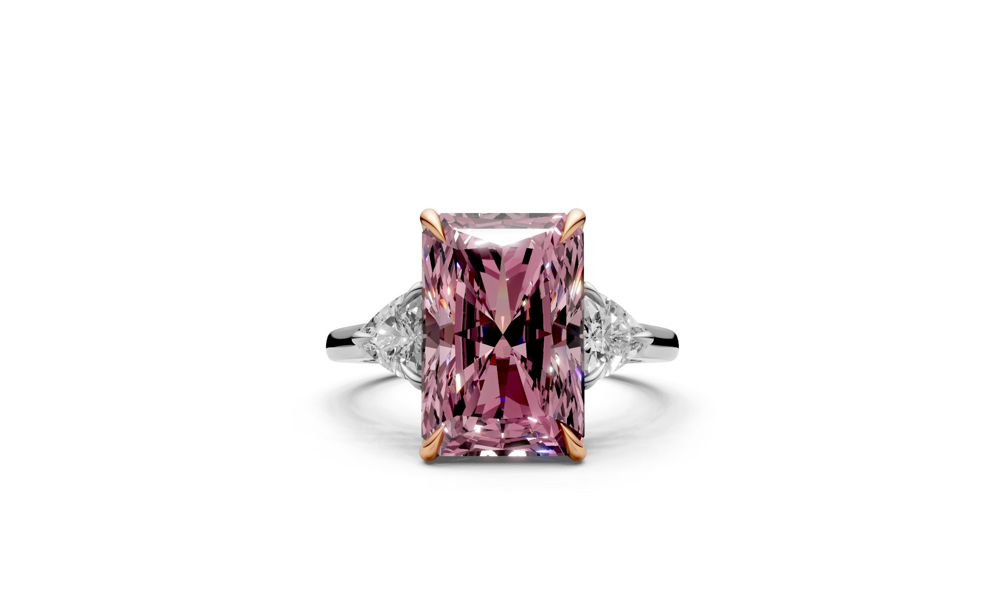 5.02ct Fancy Vivid Pink Radiant Lab Grown Diamond Ring – Rare Shades Collection, 18k Gold, IGI Certified