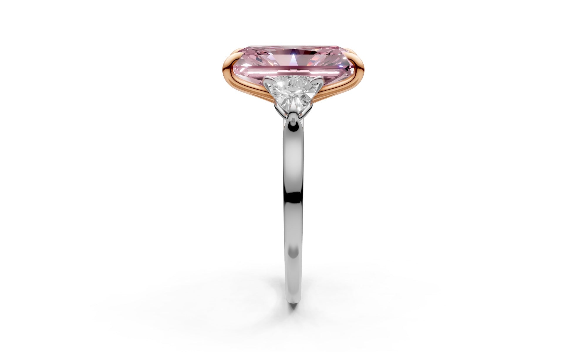 5.02ct Fancy Vivid Pink Radiant Lab Grown Diamond Ring – Rare Shades Collection, 18k Gold, IGI Certified
