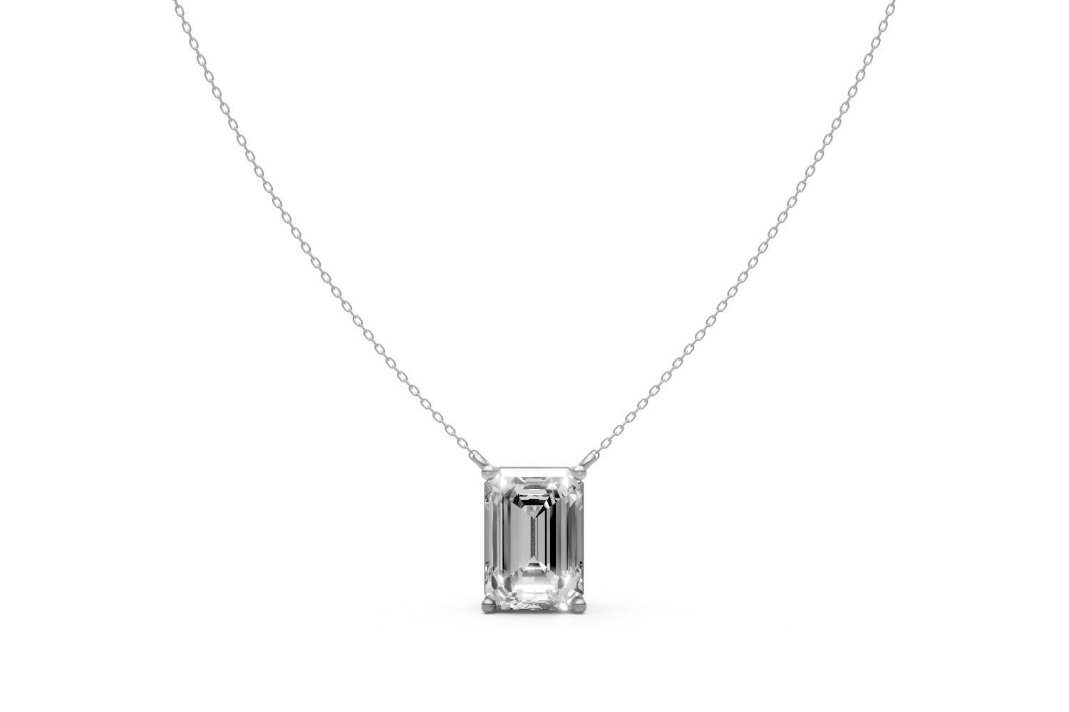 3.04ct Lab Grown Diamond Solitaire Pendant – 18k White Gold, IGI Certified