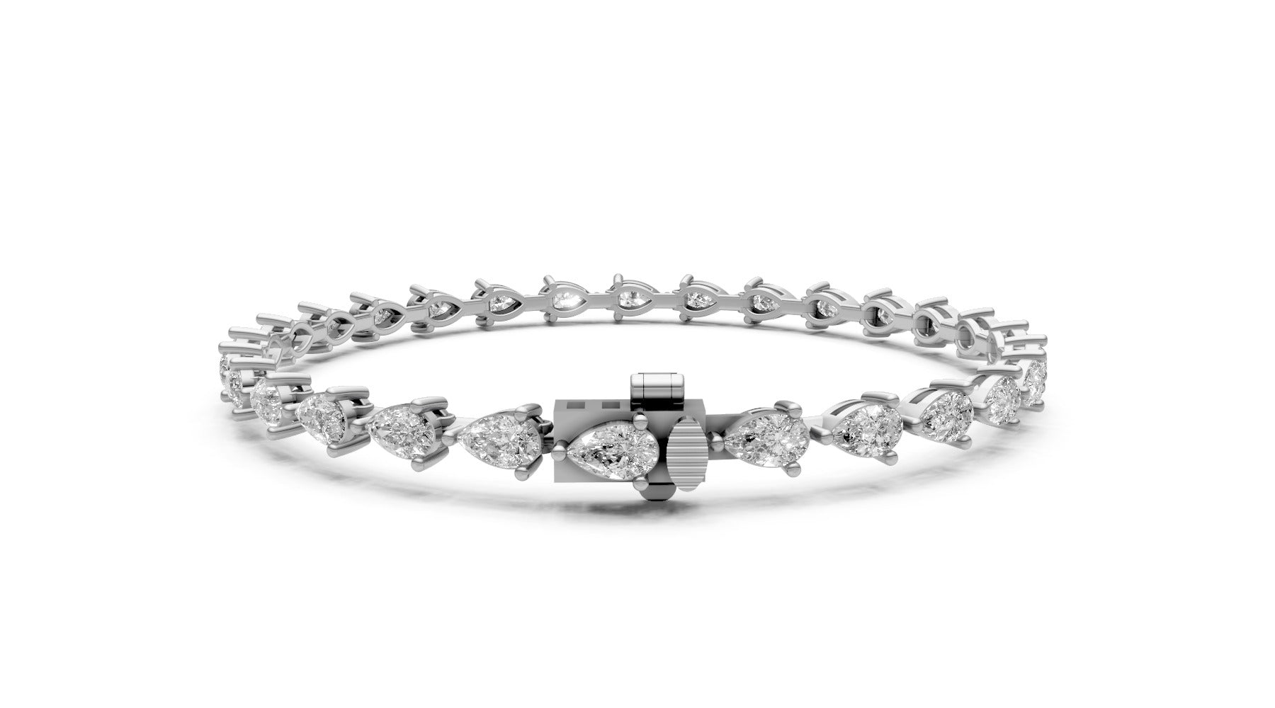 Pear Diamond Bracelet 4.66ct | Bracelets | The Carat Lab