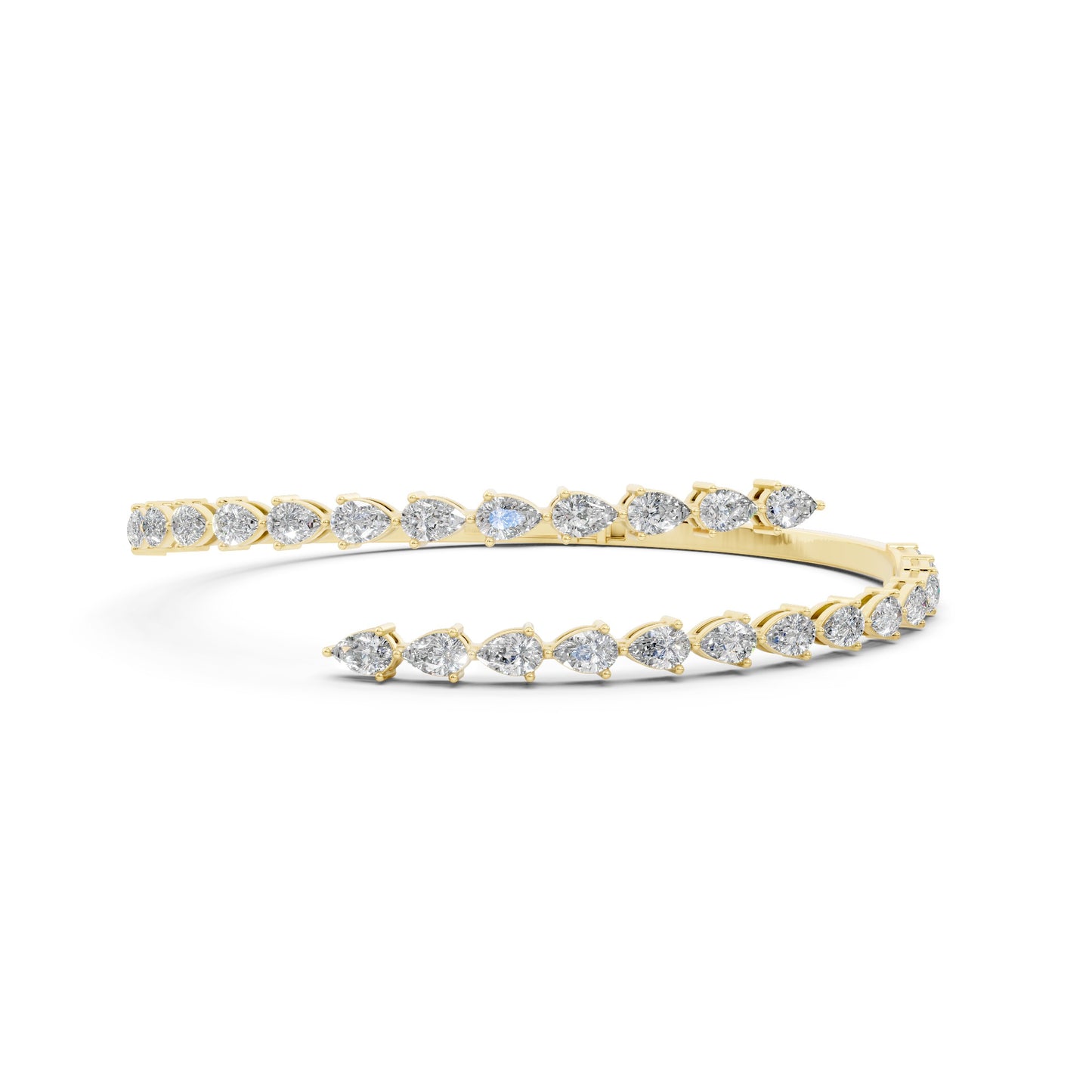 Bold Pear Cuff Bangle
