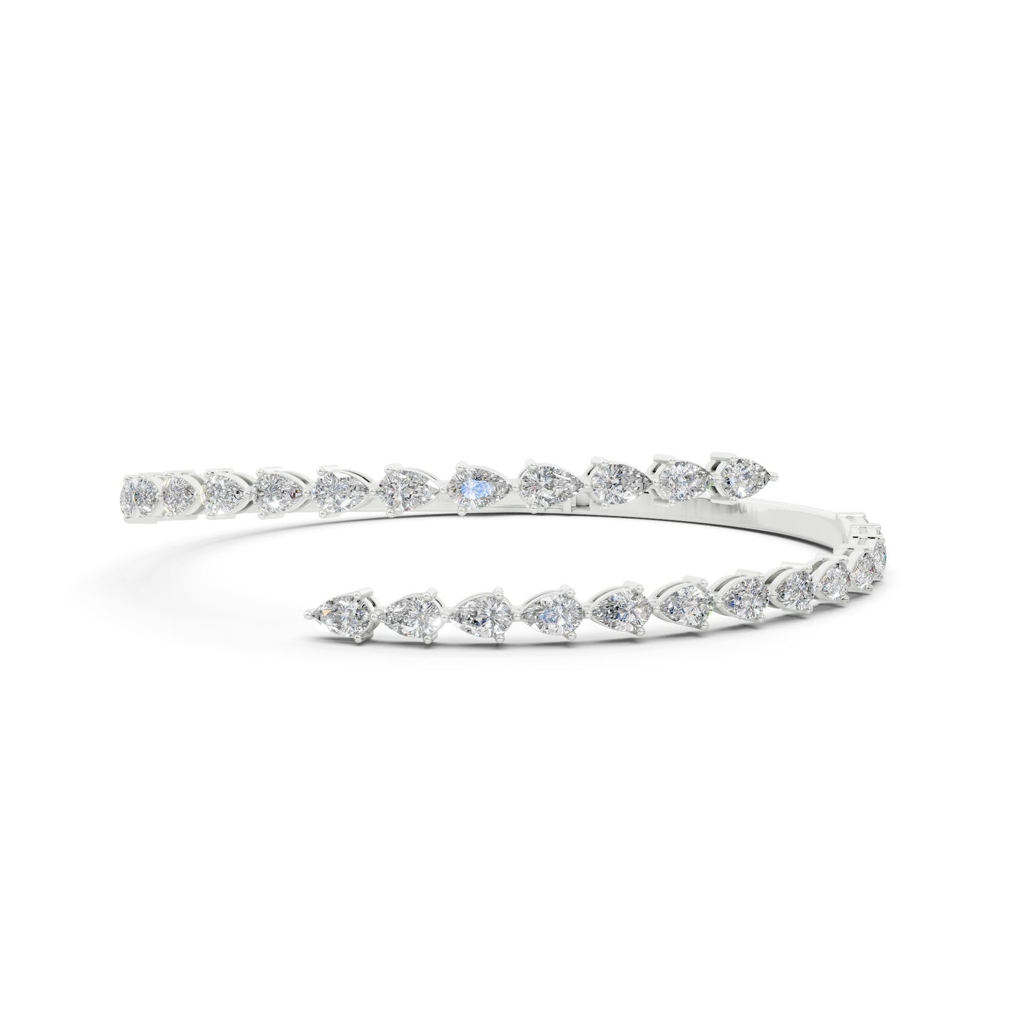 Bold Pear Cuff Bangle