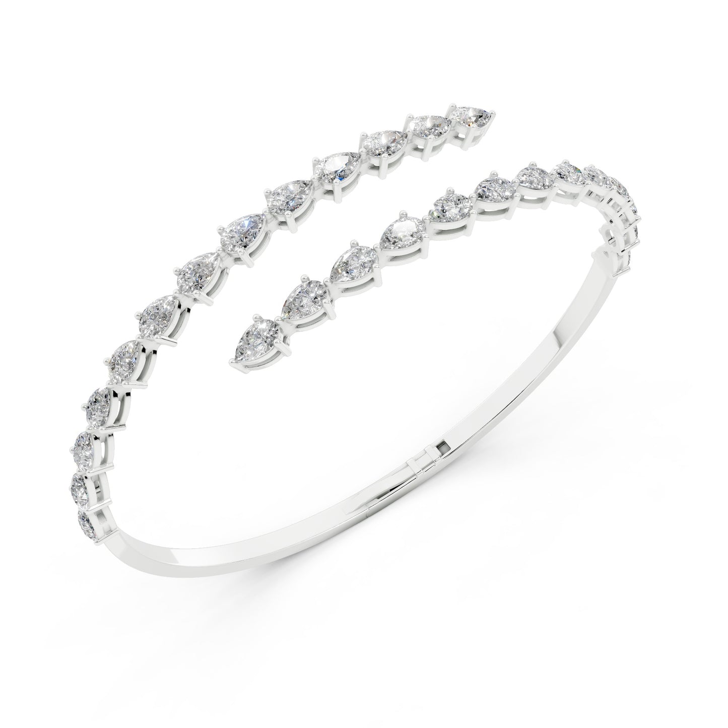 Bold Pear Cuff Bangle