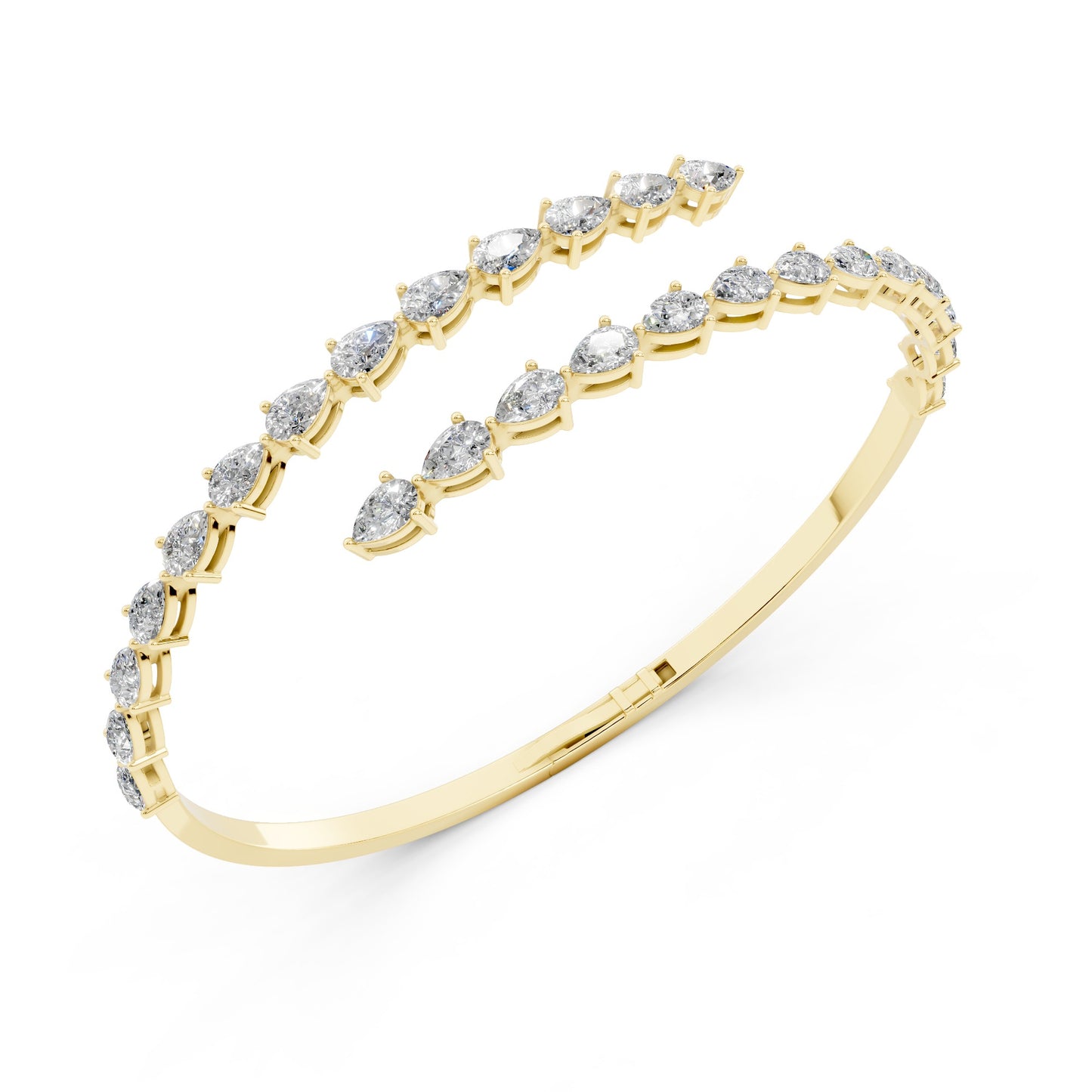 Bold Pear Cuff Bangle