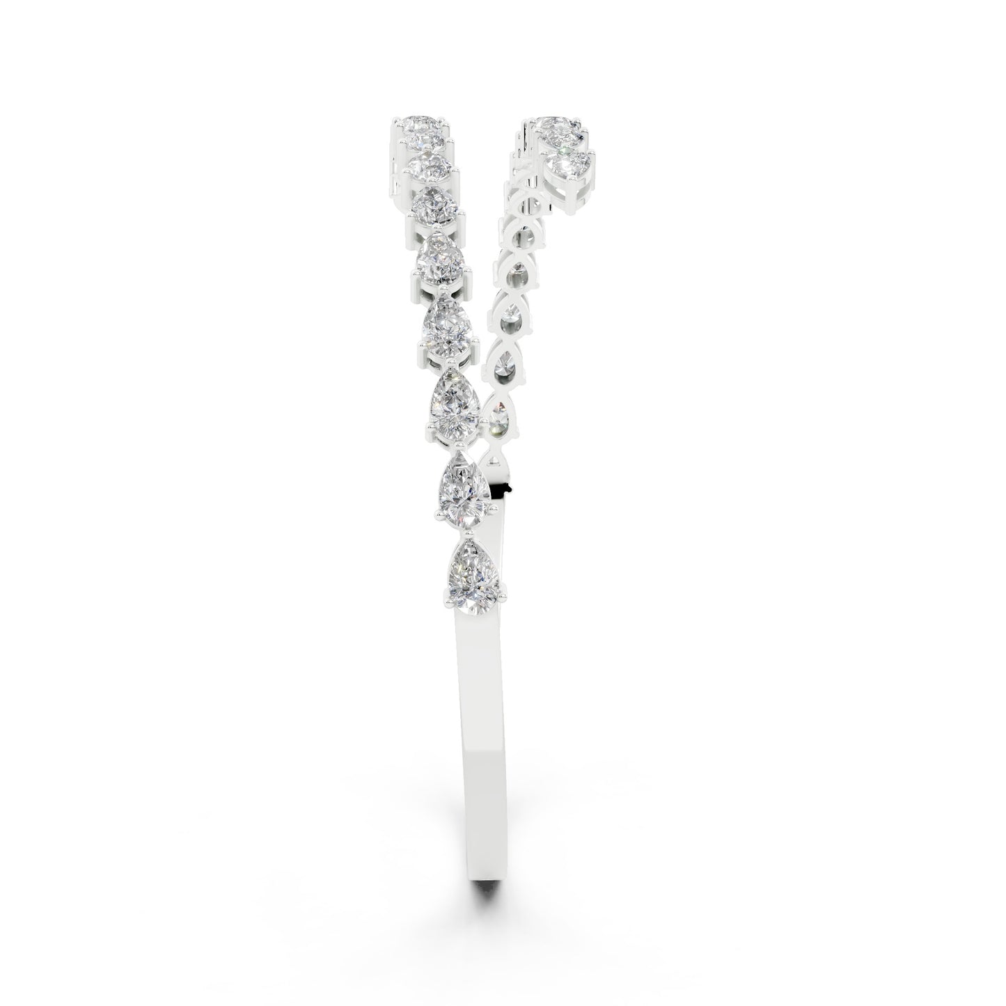 Bold Pear Cuff Bangle