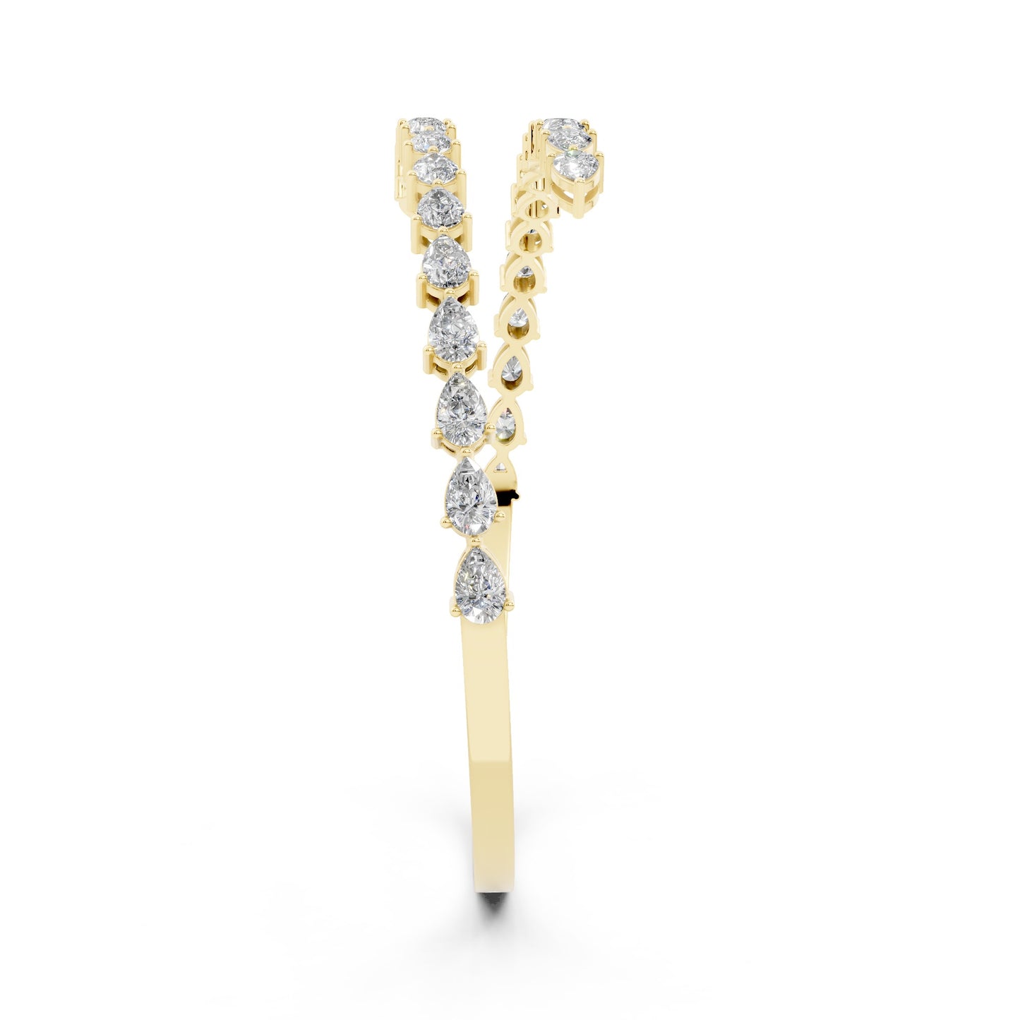 Bold Pear Cuff Bangle