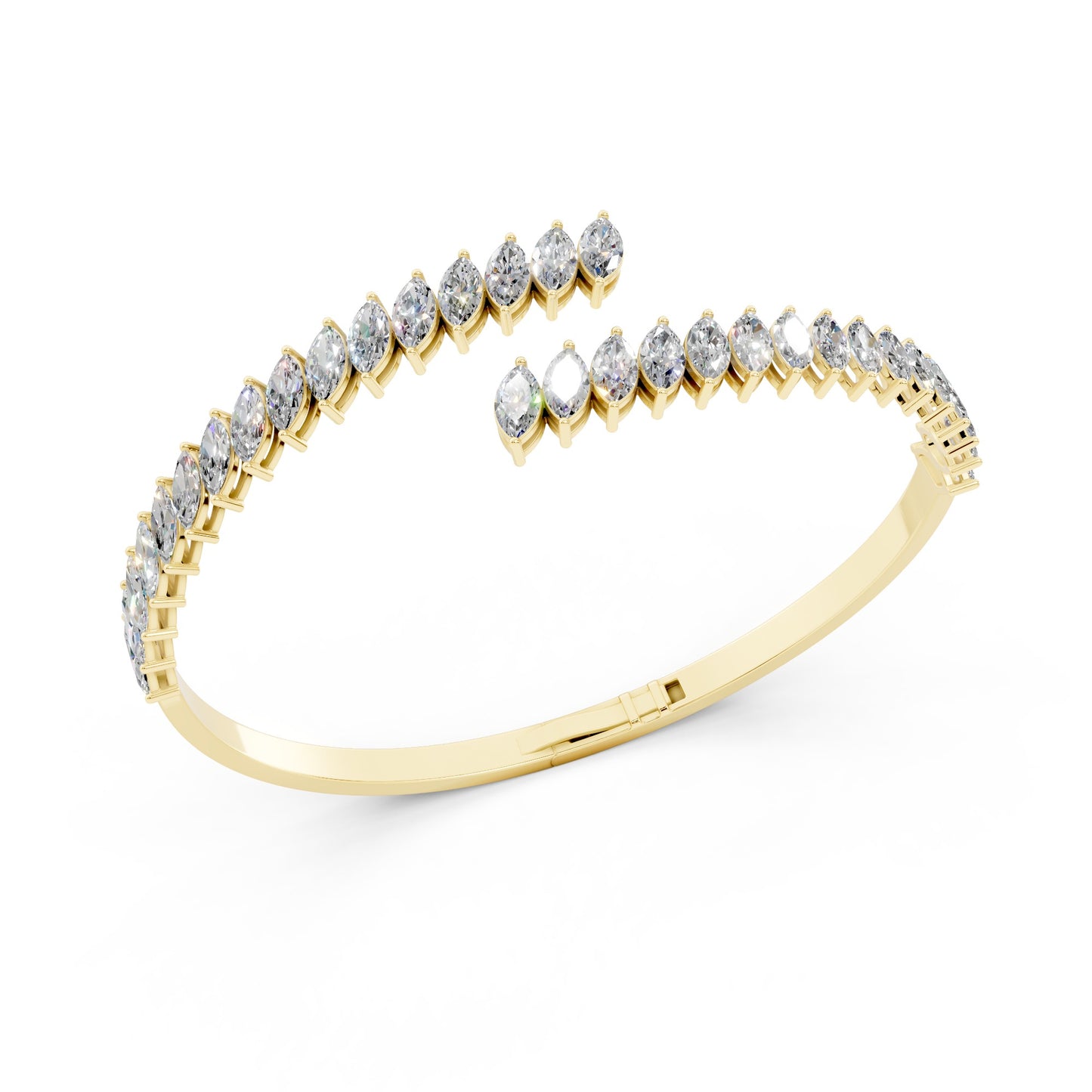 Bold Marquise Cuff Bangle
