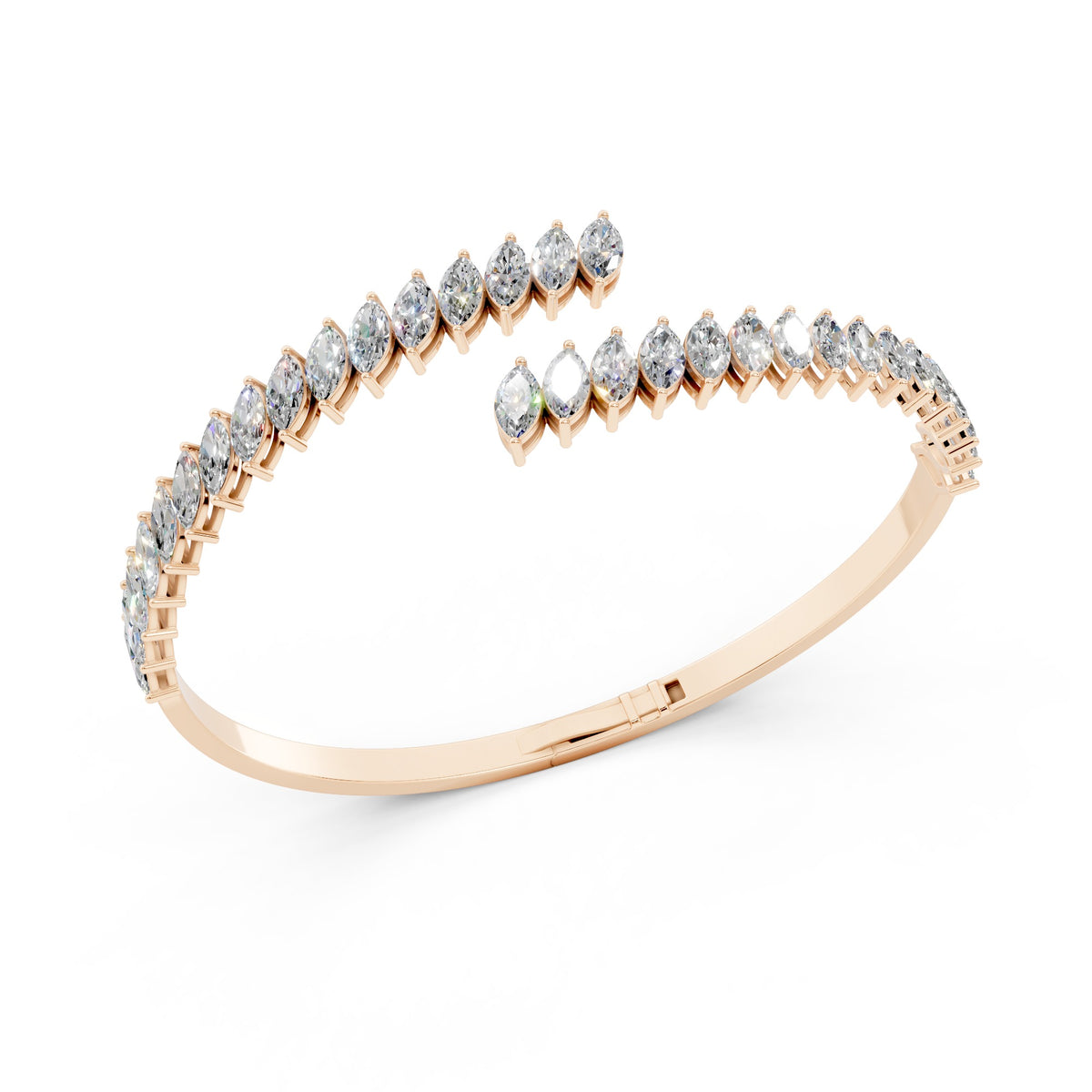 Bold Marquise Cuff Bangle | Bracelets | The Carat Lab