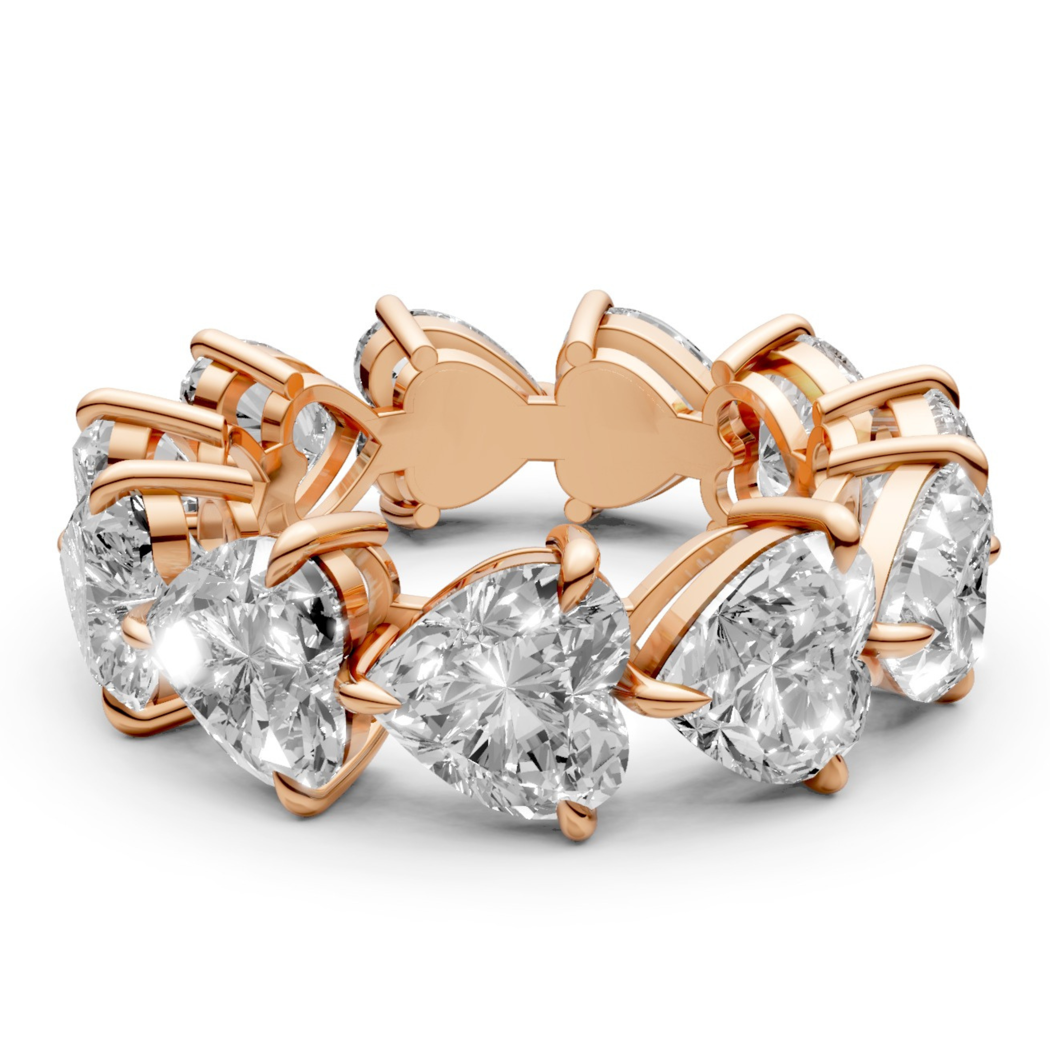 11-Diamond Ring in Solitaire-Inspired Design