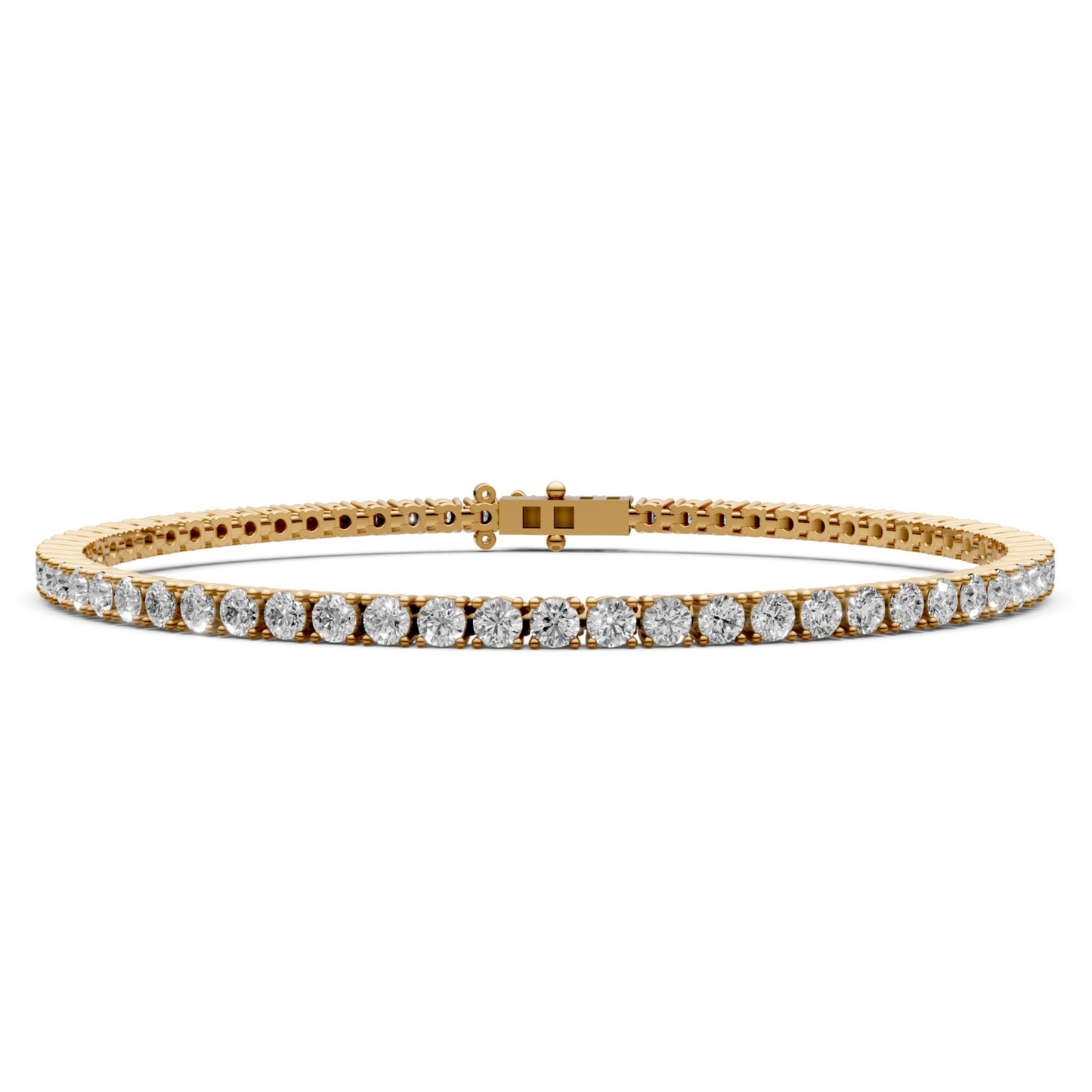 3.25 CT Lab-Grown Diamond Bracelet in 18KT Gold | 65 Stones