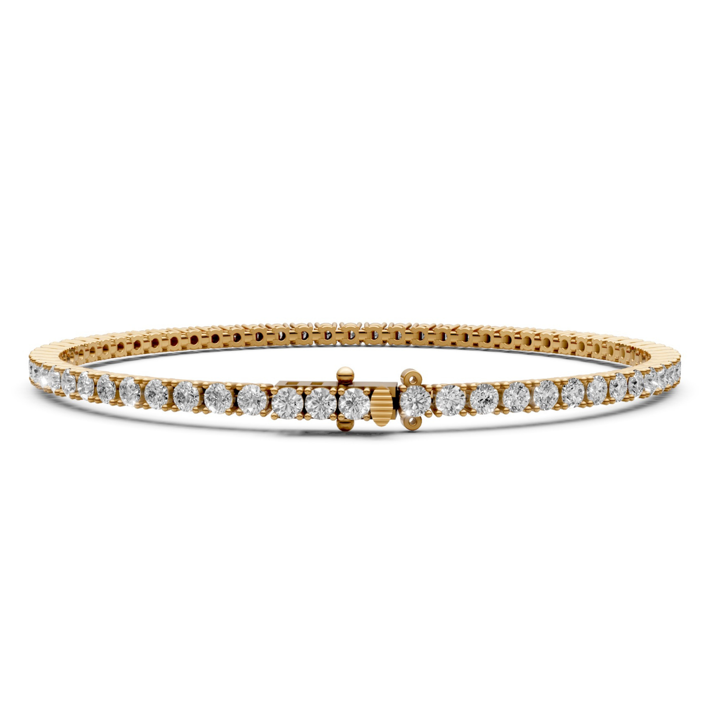 3.25 CT Lab-Grown Diamond Bracelet in 18KT Gold | 65 Stones