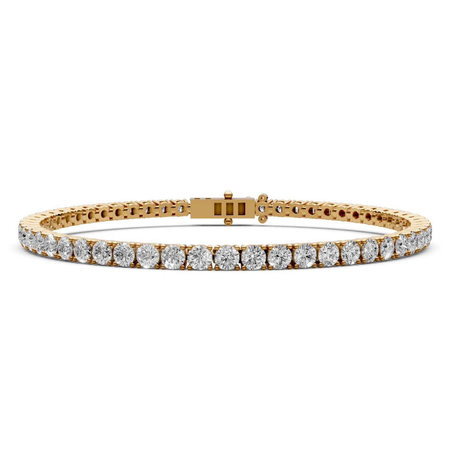5.4 CT Diamond Tennis Bracelet in 18KT Gold | 54 Stones