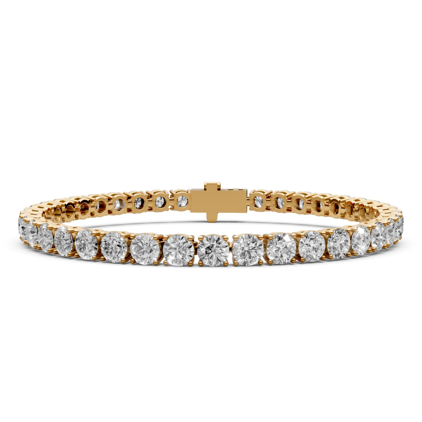 9.5 CT Diamond Tennis Bracelet in 18KT Gold | 38 Stones