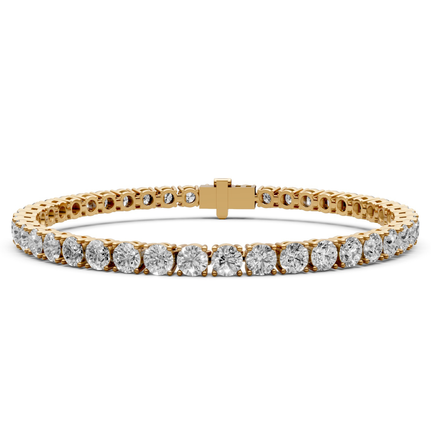 8.4 CT Diamond Tennis Bracelet in 18KT Gold | 42 Stones