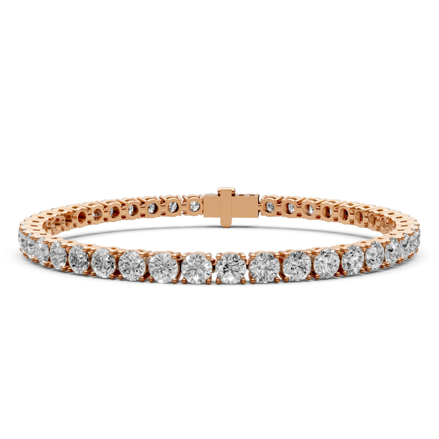 8.4 CT Diamond Tennis Bracelet in 18KT Gold | 42 Stones