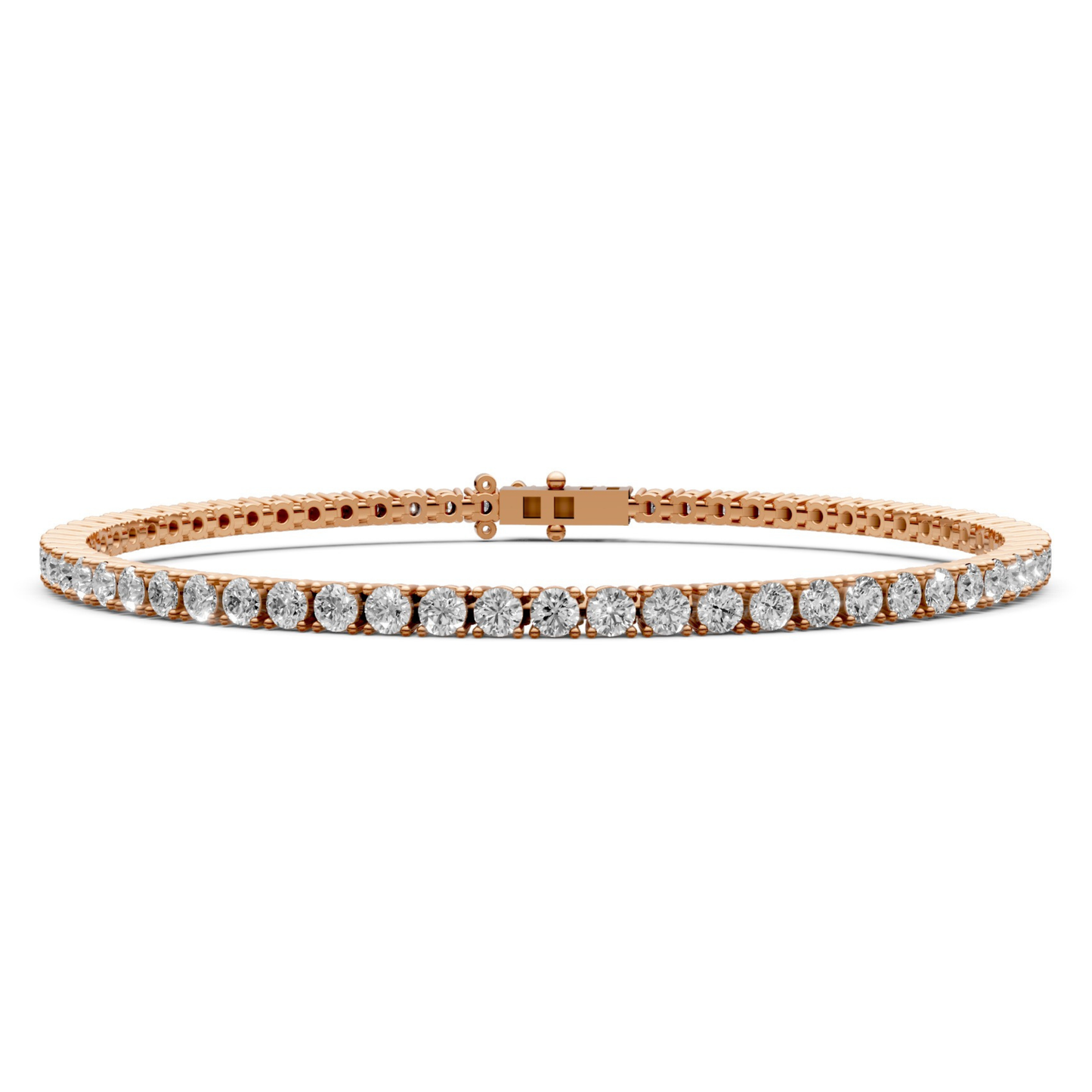 3.25 CT Lab-Grown Diamond Bracelet in 18KT Gold | 65 Stones