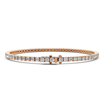 3.25 CT Lab-Grown Diamond Bracelet in 18KT Gold | 65 Stones