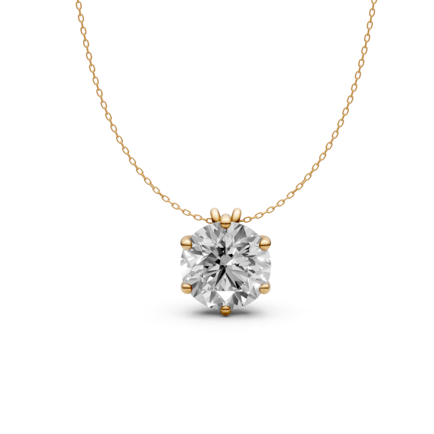 Lab-Grown Diamond Pendant in 18KT Gold | IGI Certified