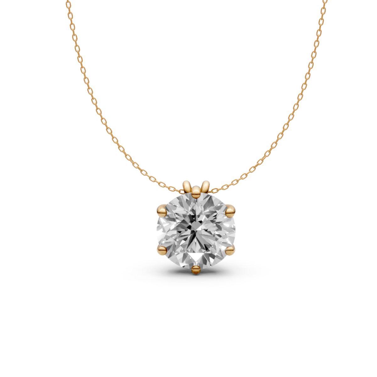 Lab-Grown Diamond Pendant in 18KT Gold | IGI Certified
