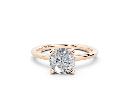 18K Gold Sleek Comfort Diamond Engagement Ring 1 Carat