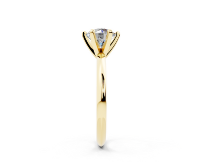 18k Gold Classic (Six Prong) Diamond Solitaire Engagement Ring 1 Carat