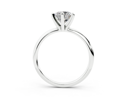 18k Gold Classic (Six Prong) Diamond Solitaire Engagement Ring 1 Carat