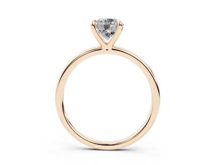 18K Gold Claw Prong Sleek Solitaire Diamond Engagement Ring 1 Carat