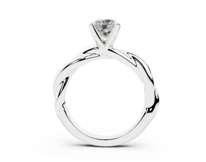 18k Gold Twisted Claw Prongs Diamond Engagement Ring 1 Carat