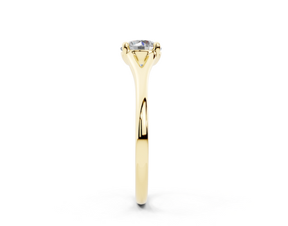 18K Gold Comfort Split Shank Solitaire Diamond Engagement Ring 1 Carat