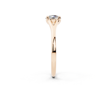 18K Gold Comfort Split Shank Solitaire Diamond Engagement Ring 1 Carat