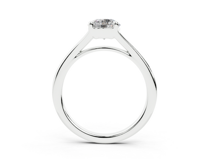 18K Gold Comfort Split Shank Solitaire Diamond Engagement Ring 1 Carat