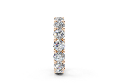 9 Carat 18K Gold Low Dome Basket Lab-Grown Sleek Comfort Diamond Eternity Ring