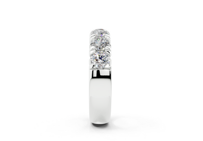 2 Carat 18K Gold French Half Pavé Slim Lab-Grown Diamond Ring