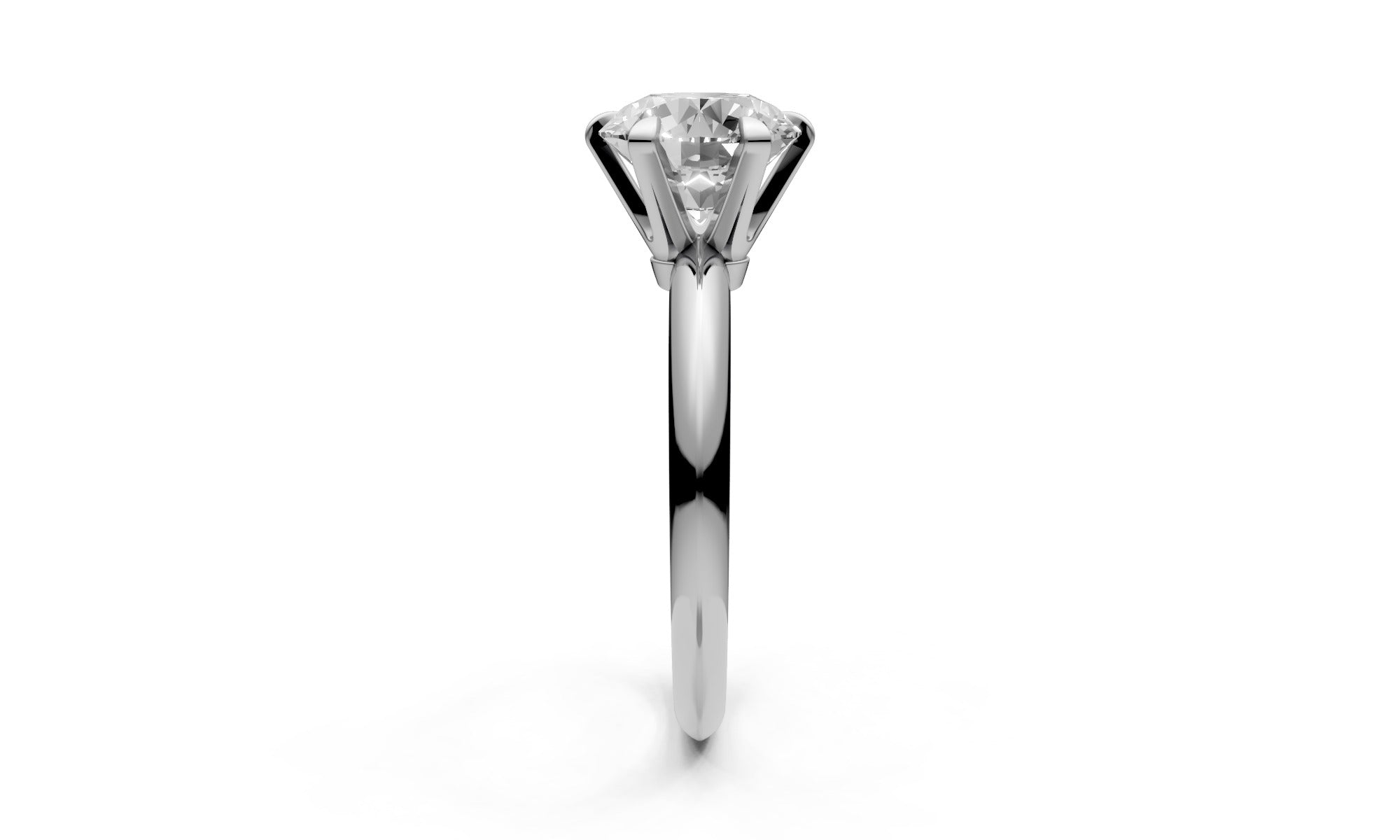2ct Round Lab Grown Diamond Solitaire Ring – 18k White Gold, IGI Certified