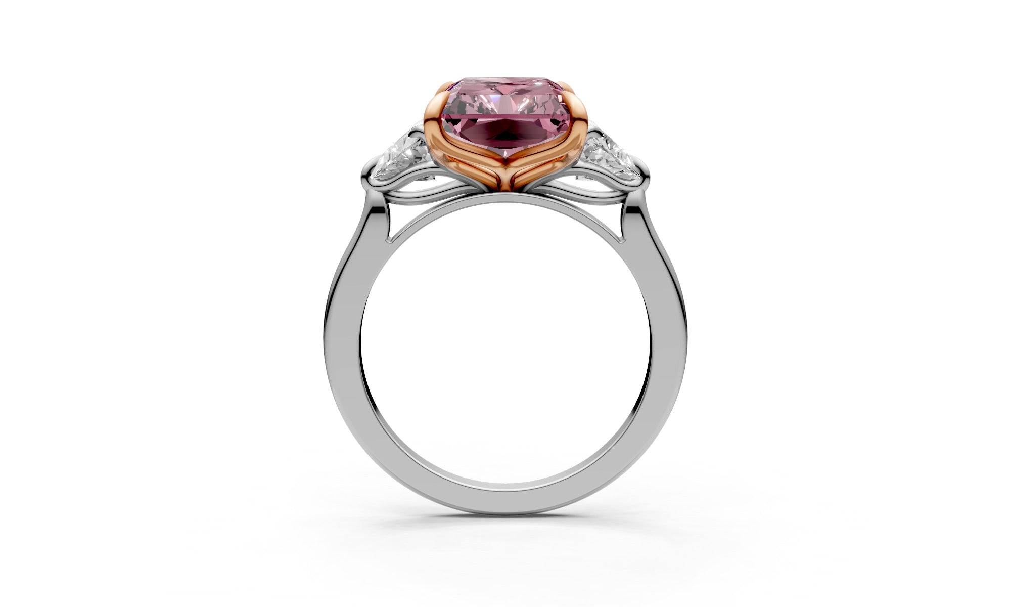 5.02ct Fancy Vivid Pink Radiant Lab Grown Diamond Ring – Rare Shades Collection, 18k Gold, IGI Certified