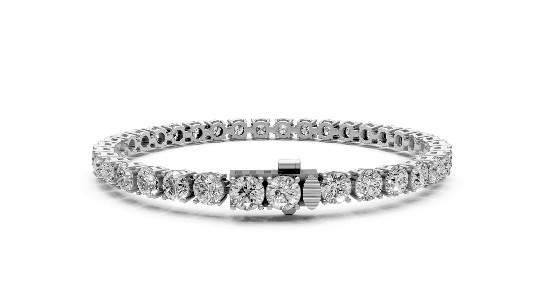 11.01ct Round Lab Grown Diamond Tennis Bracelet – 18k White Gold