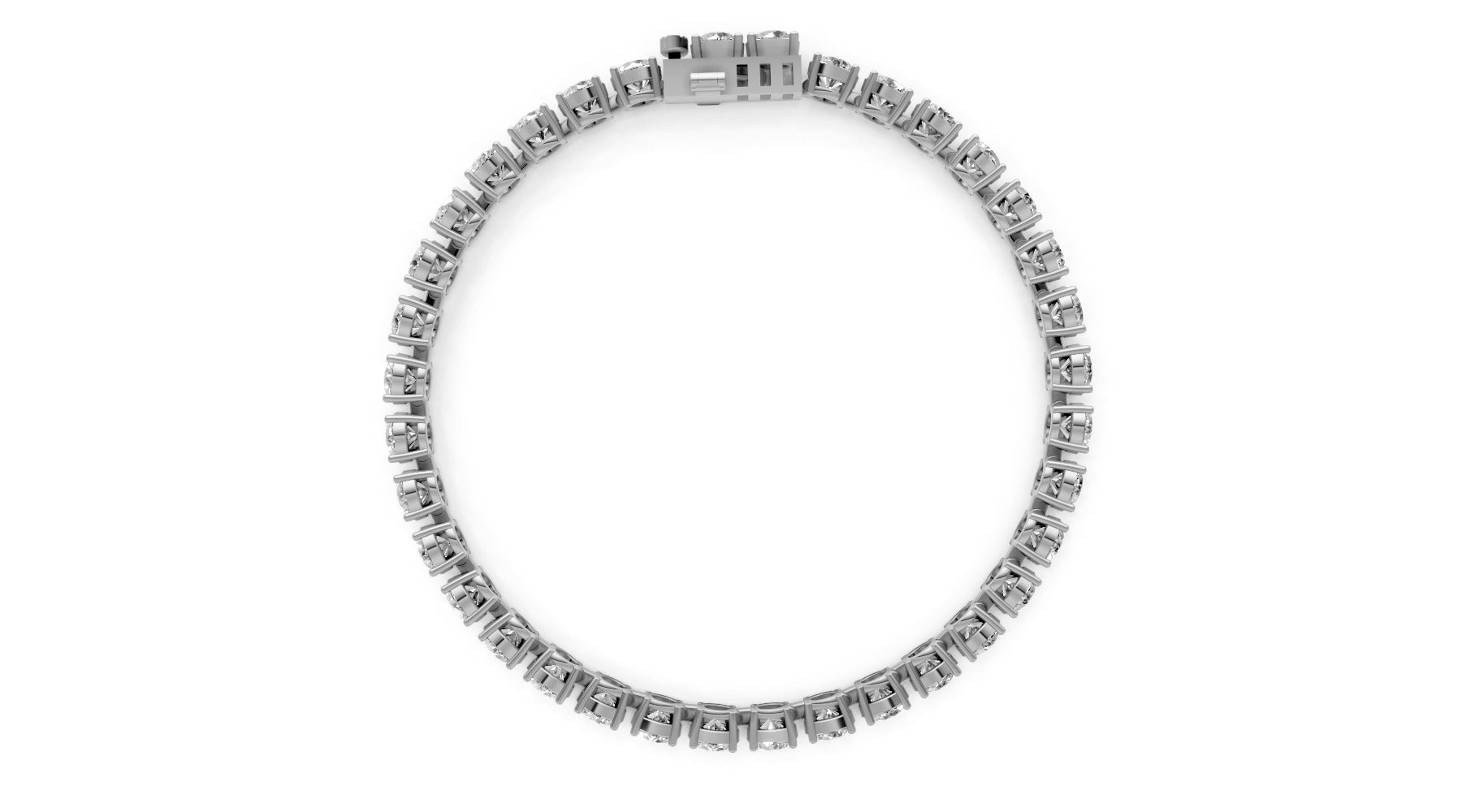 11.01ct Round Lab Grown Diamond Tennis Bracelet – 18k White Gold