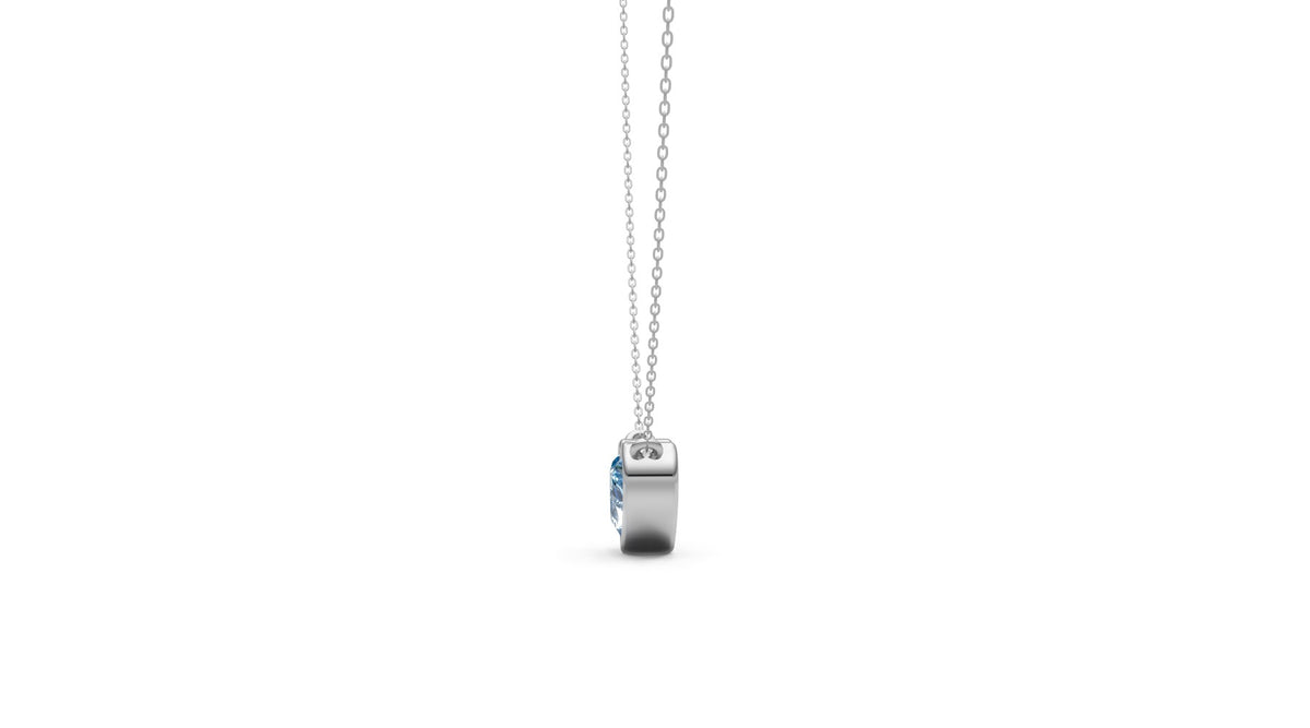 Blue Heart Lab Grown Diamond Pendant – Rare Shades Collection, 18k White Gold